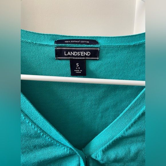 Land’s End Teal Cardigan - Small - Picture 2 of 4